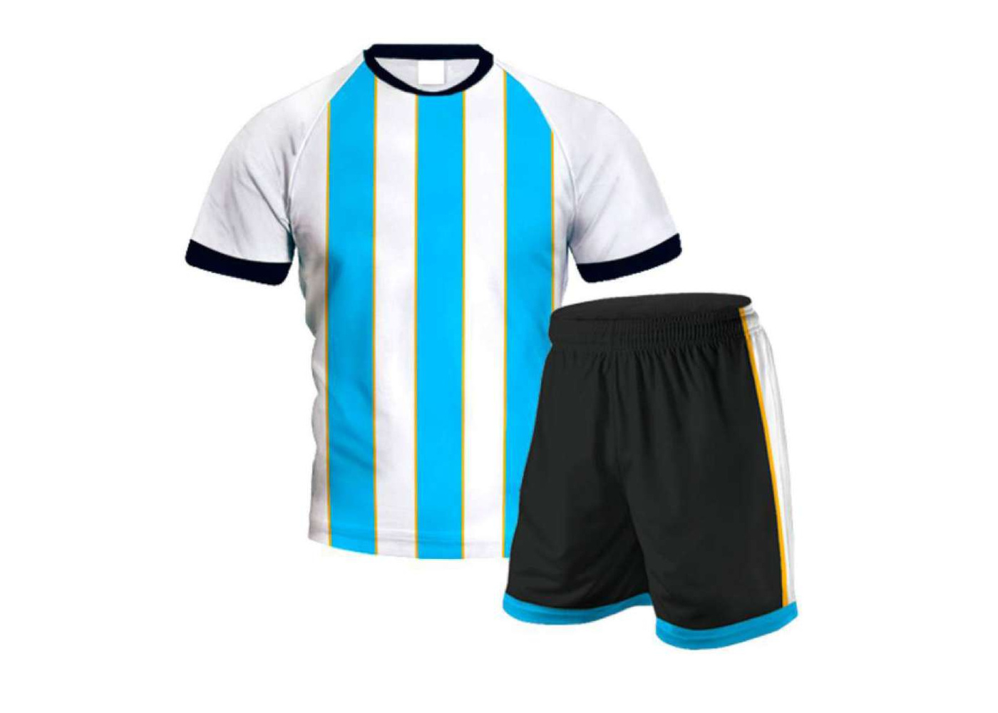 Sky Stripe Football Kit